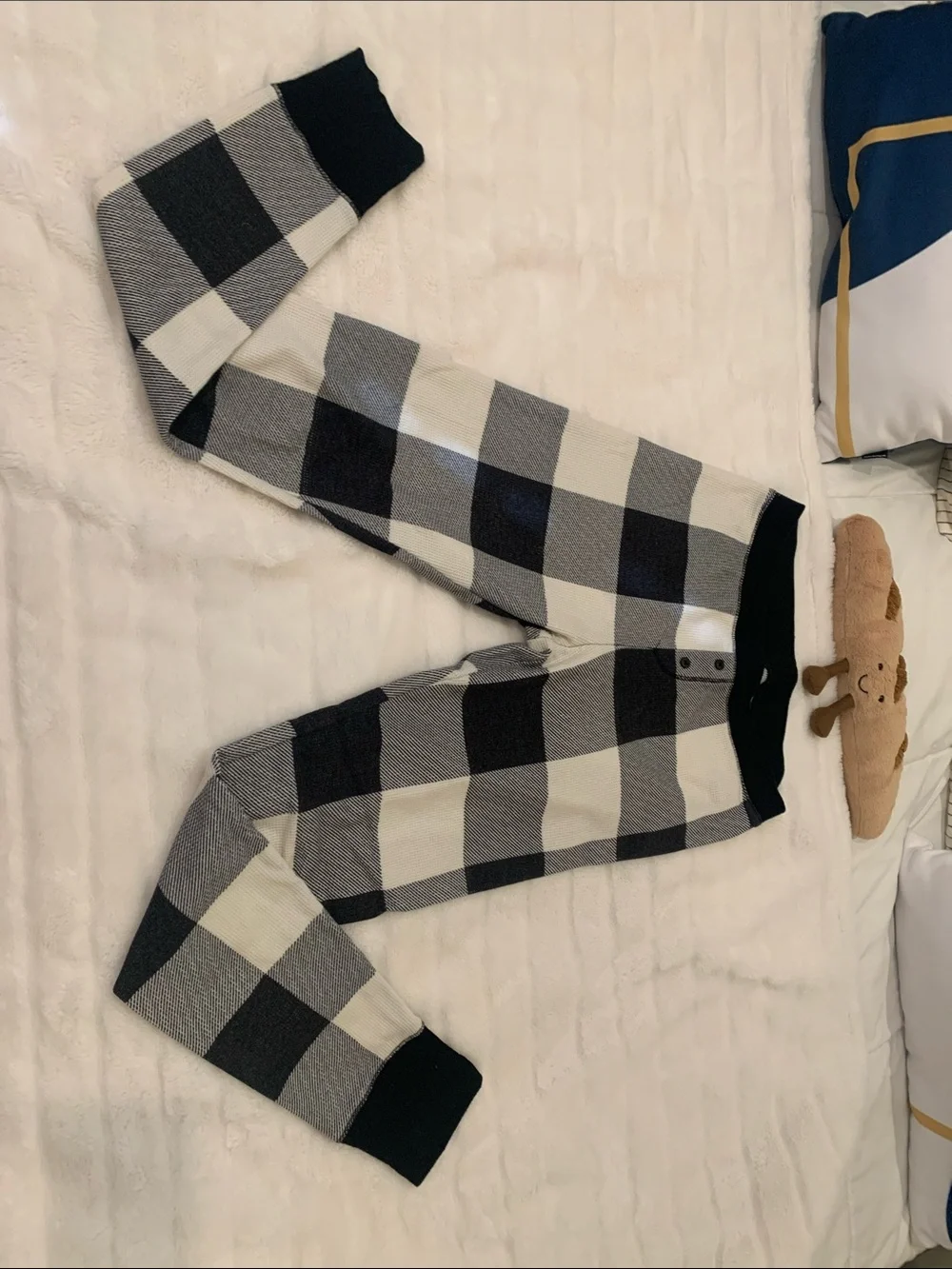 Old Navy Black and White Checkered Kids Pajama Set